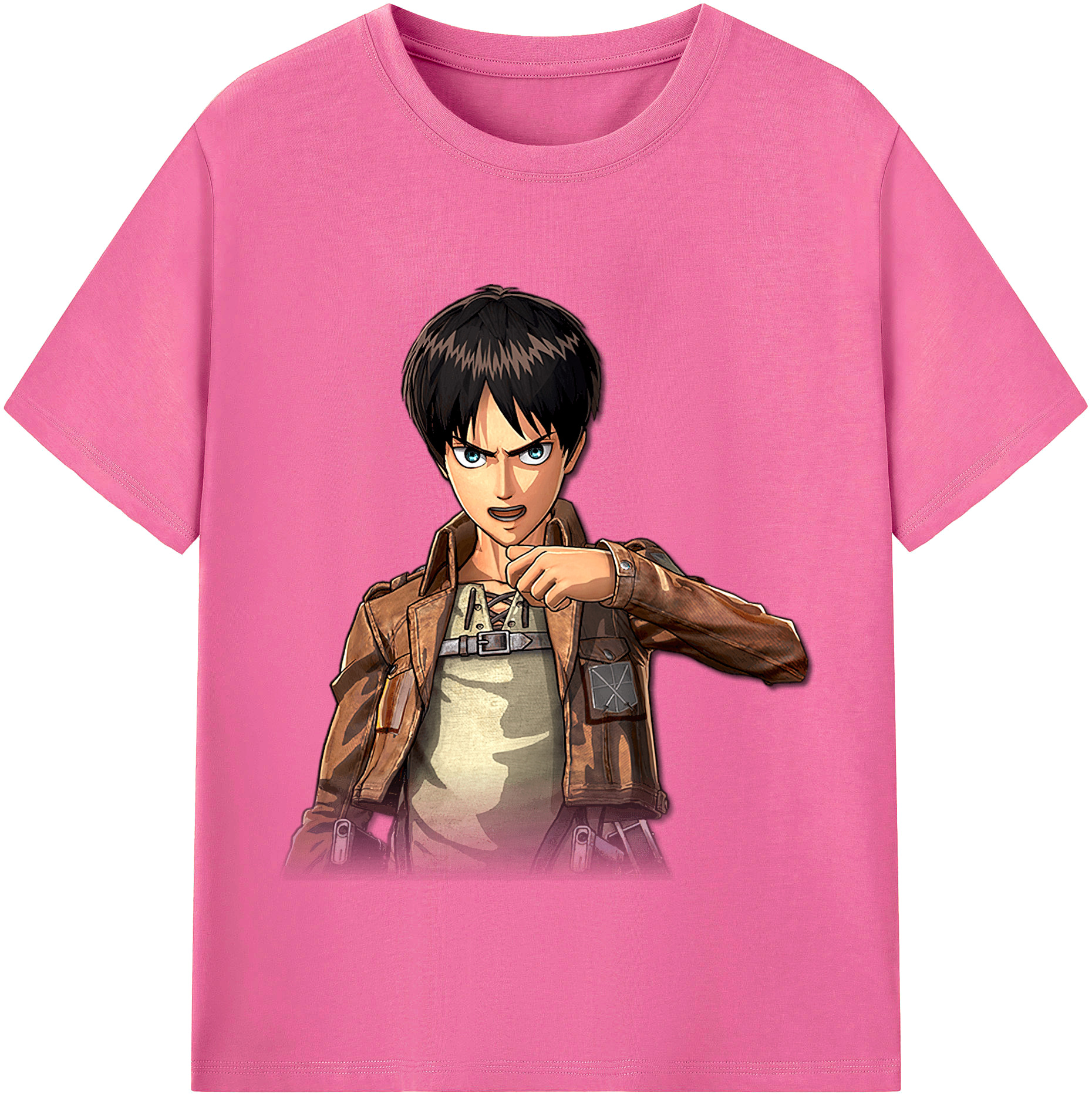（画像用） 進撃の巨人 エレン･イェーガー Attack on Titan Eren Jäger レディースカジュアルプリントTシャツ（綿100％）